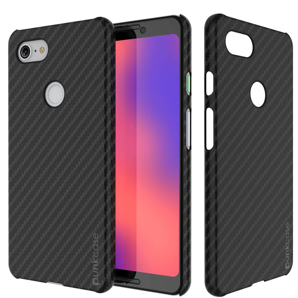 Punkcase iPhone 12 Pro Case [carbonshield Series] Ultra Thin 2 Piece Dual Layer PU Leather Cover [Non Slip] W/PunkShield Screen Protector for Apple