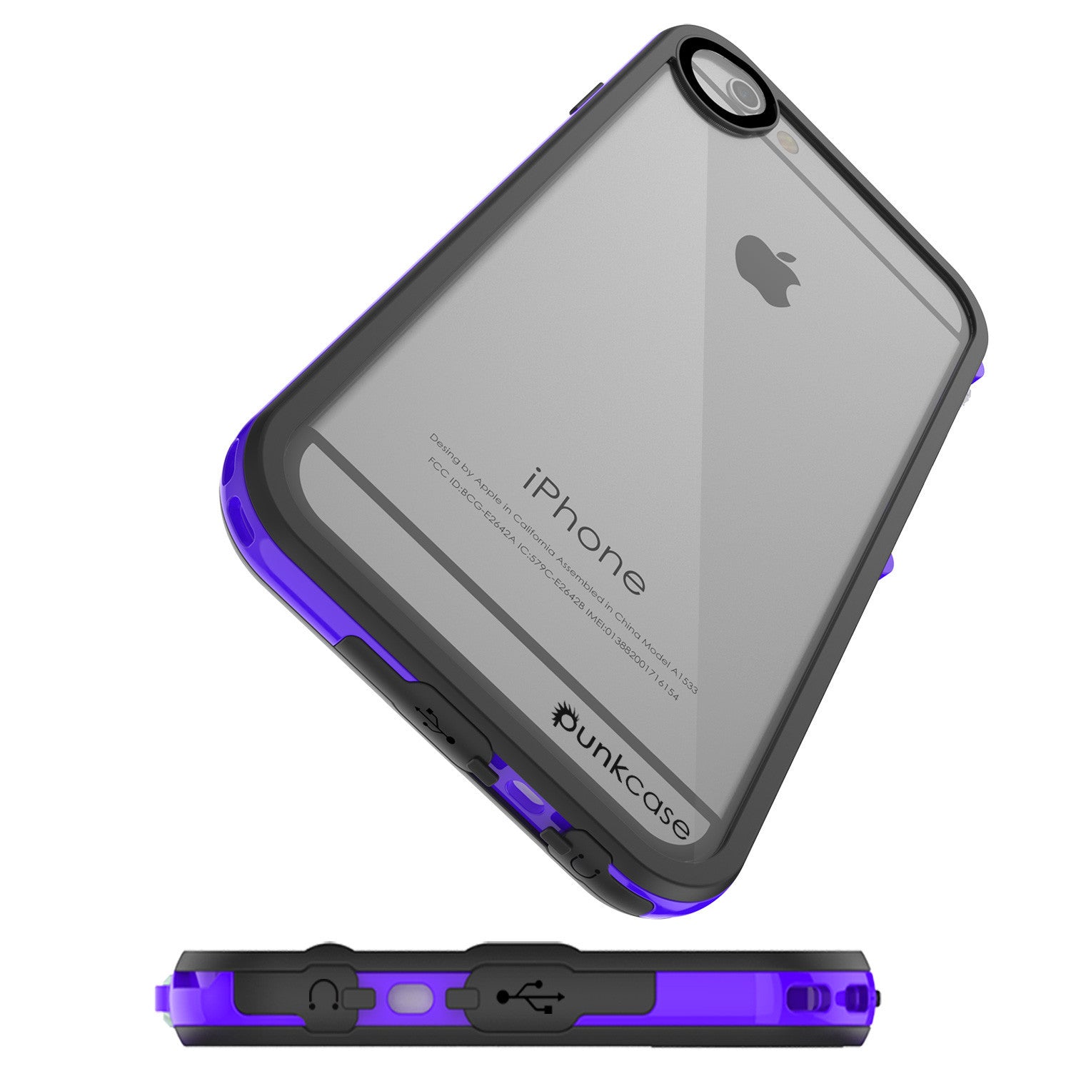Apple iPhone 7/6s/6 Waterproof Case, PUNKcase CRYSTAL 2.0 Purple W/ Attached Screen Protector | Warranty