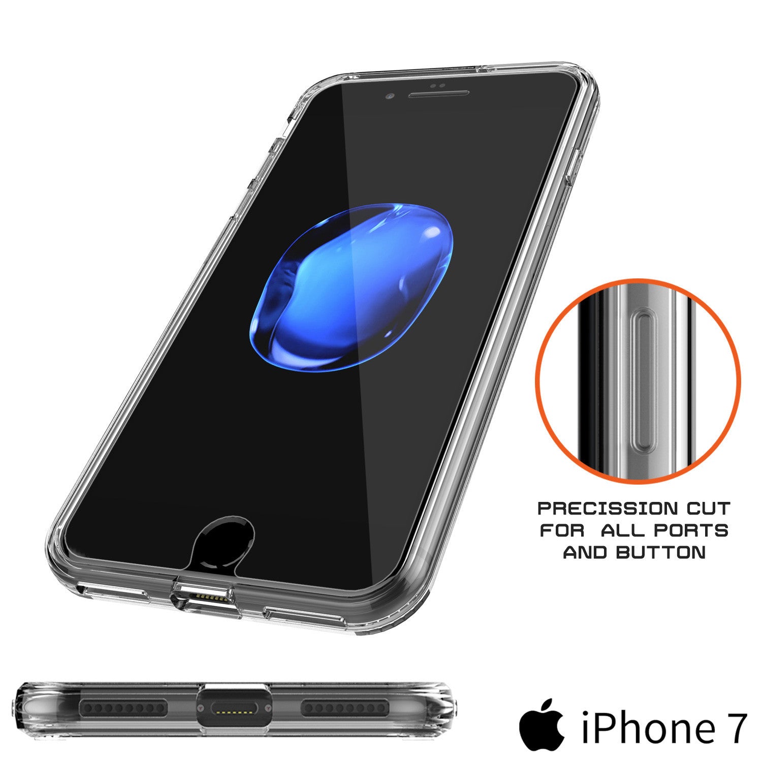 PUNKCASE - Lucid 2.0 Series Slick Frame Case for Apple IPhone 7 | Clear