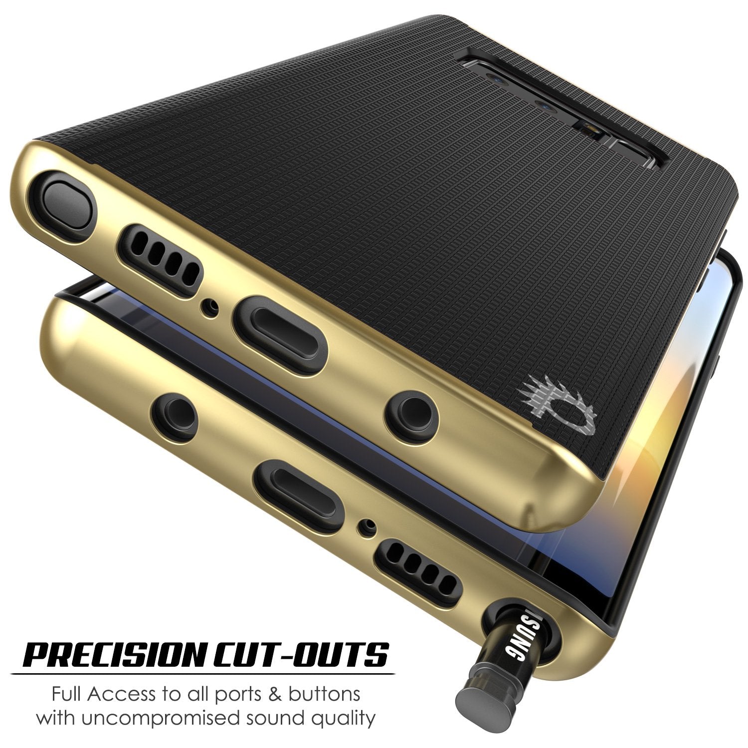 Galaxy Note 8 Case, PunkCase Stealth Gold Series Hybrid 3-Piece Shockproof Dual Layer Cover