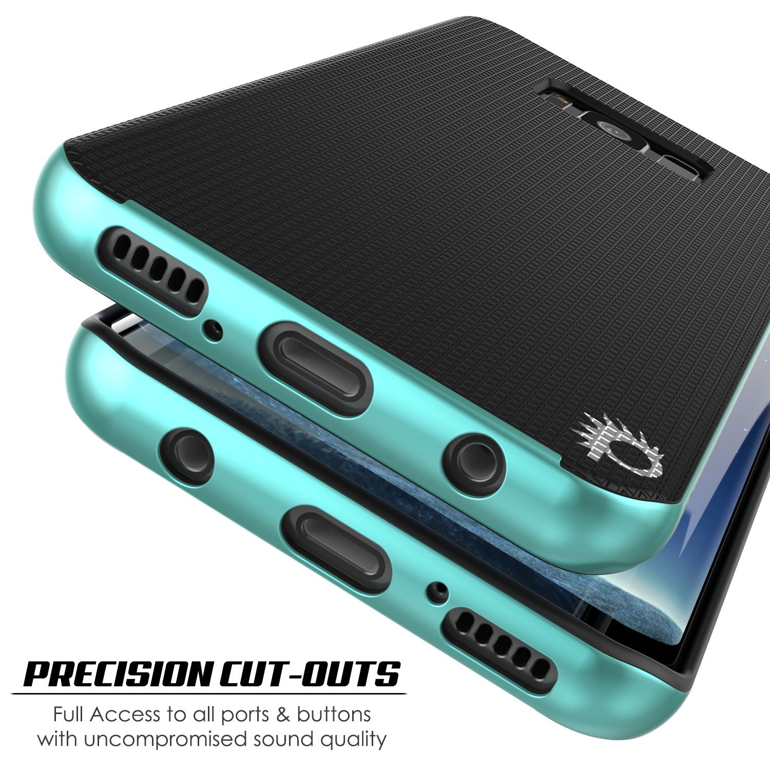 Galaxy S8 PLUS Case, PunkCase Stealth Teal Series Hybrid 3-Piece Shockproof Dual Layer Cover