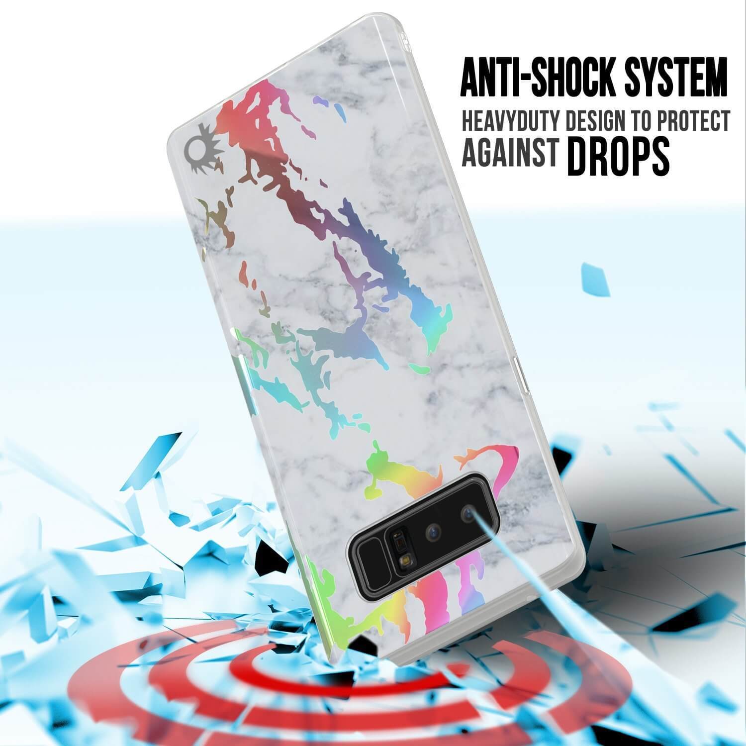 Punkcase Galaxy Note 8 Protective Marble Case | Blanco Marmo