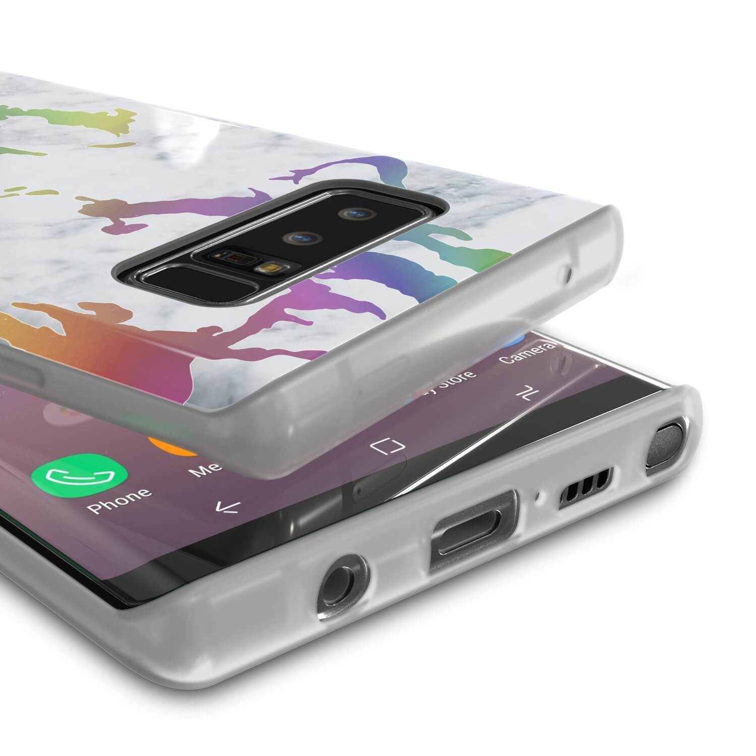 Punkcase Galaxy Note 8 Protective Marble Case | Blanco Marmo