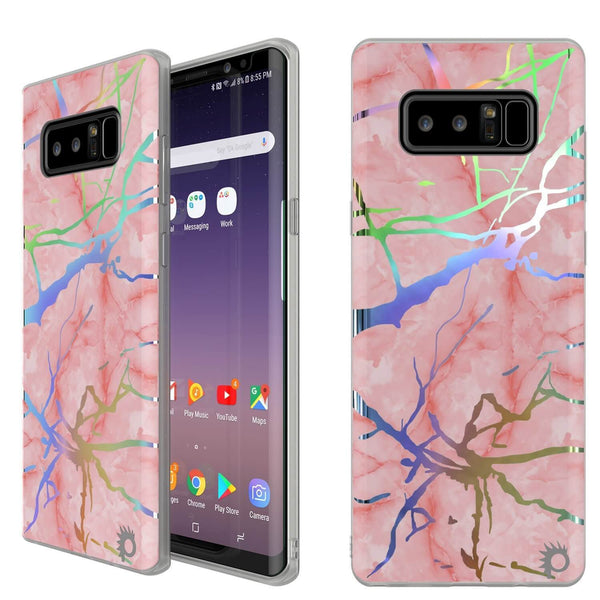 Punkcase Galaxy Note 8 Protective Marble Case | Rose Mirage