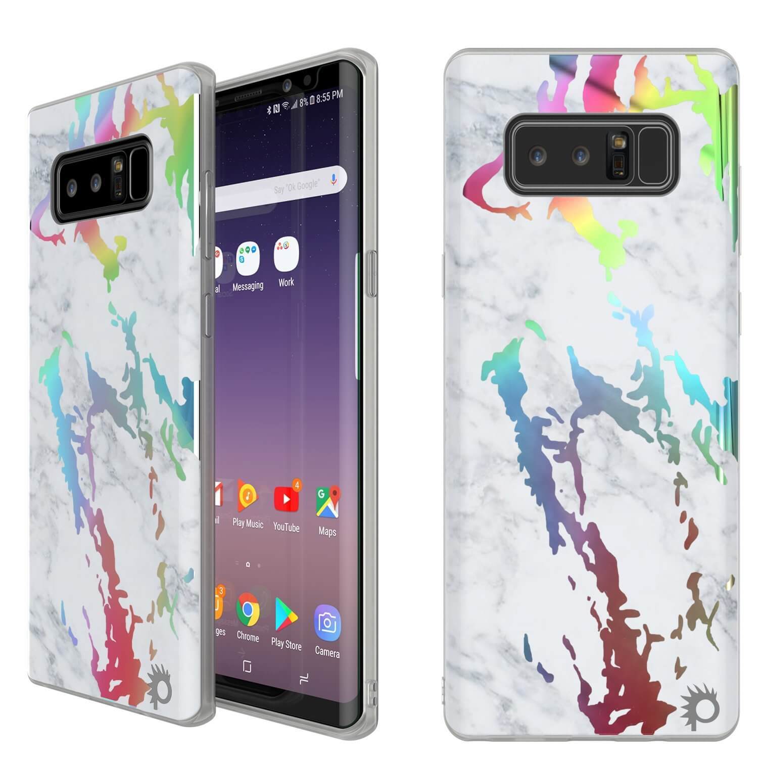 Galaxy Note 9 Full Body W/ Screen Protector Marble Case (Blanco Marmo)