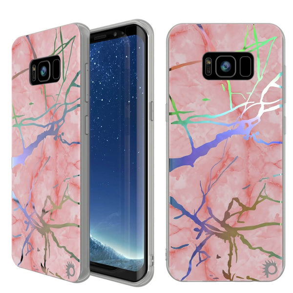 Punkcase Galaxy S8+ Protective Full Body Marble Case | Rose Mirage