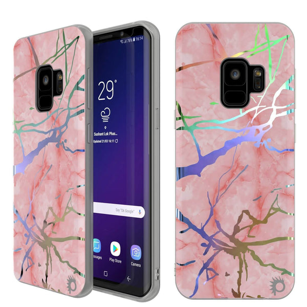 Punkcase Galaxy S9 Protective Full Body Marble Case | Rose Mirage