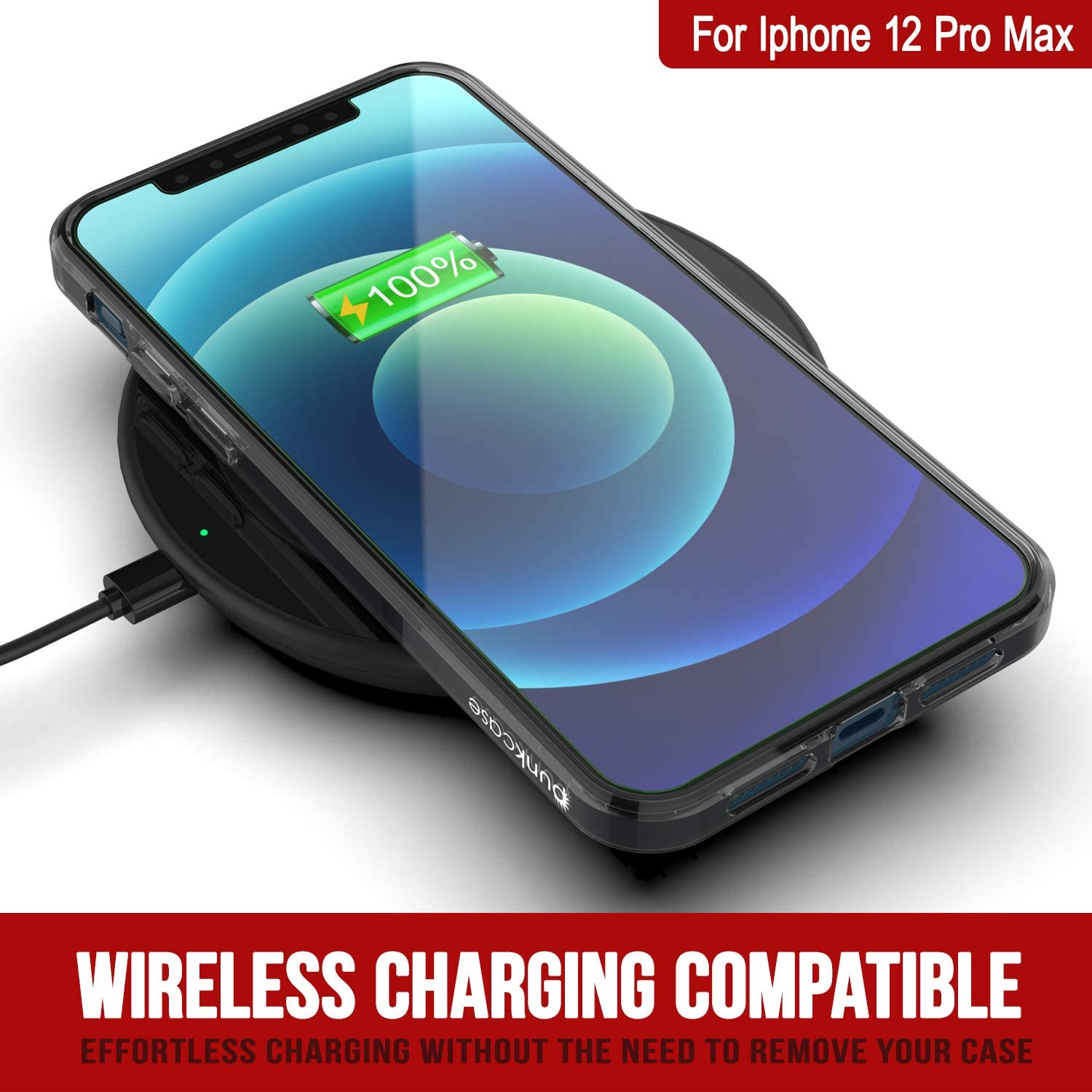 iPhone 12 Pro Max Case Punkcase® LUCID 2.0 Crystal Black Series w/ PUNK SHIELD Screen Protector | Ultra Fit