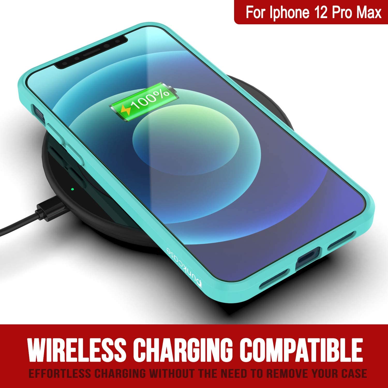 iPhone 12 Pro Max Case Punkcase® LUCID 2.0 Teal Series w/ PUNK SHIELD Screen Protector | Ultra Fit