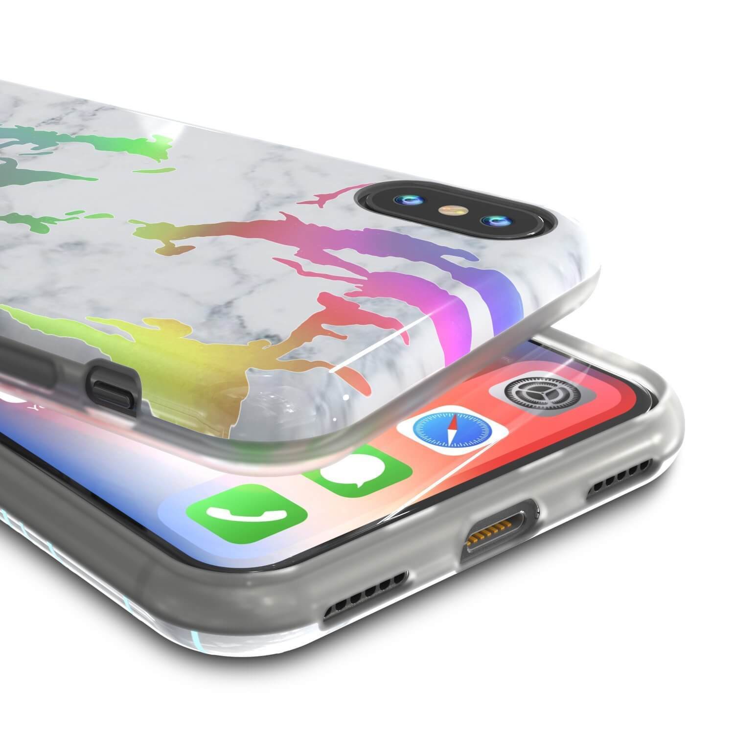 Punkcase iPhone X Protective Full Body Marble Case | Blanco Marmo