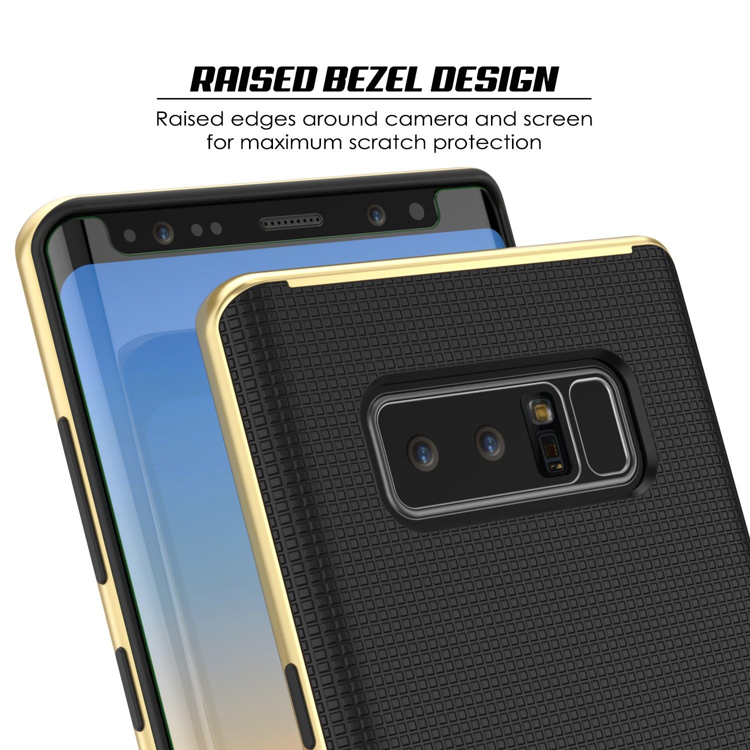 Galaxy Note 8 Case, PunkCase Stealth Gold Series Hybrid 3-Piece Shockproof Dual Layer Cover