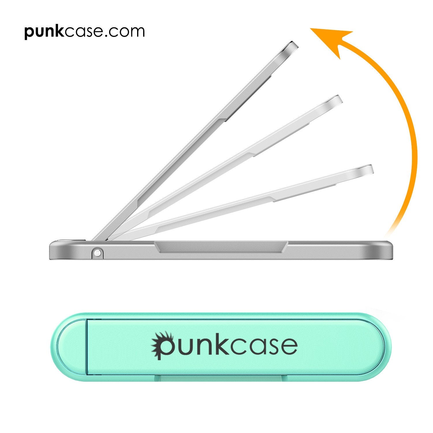 PUNKCASE FlickStick Universal Cell Phone Kickstand for all Mobile Phones & Cases with Flat Backs, One Finger Operation (Teal)