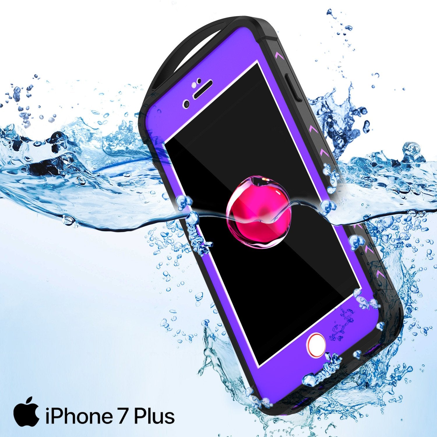 iPhone 7+ Plus Waterproof Case, Punkcase ALPINE Series, Purple | Heavy Duty Armor Cover