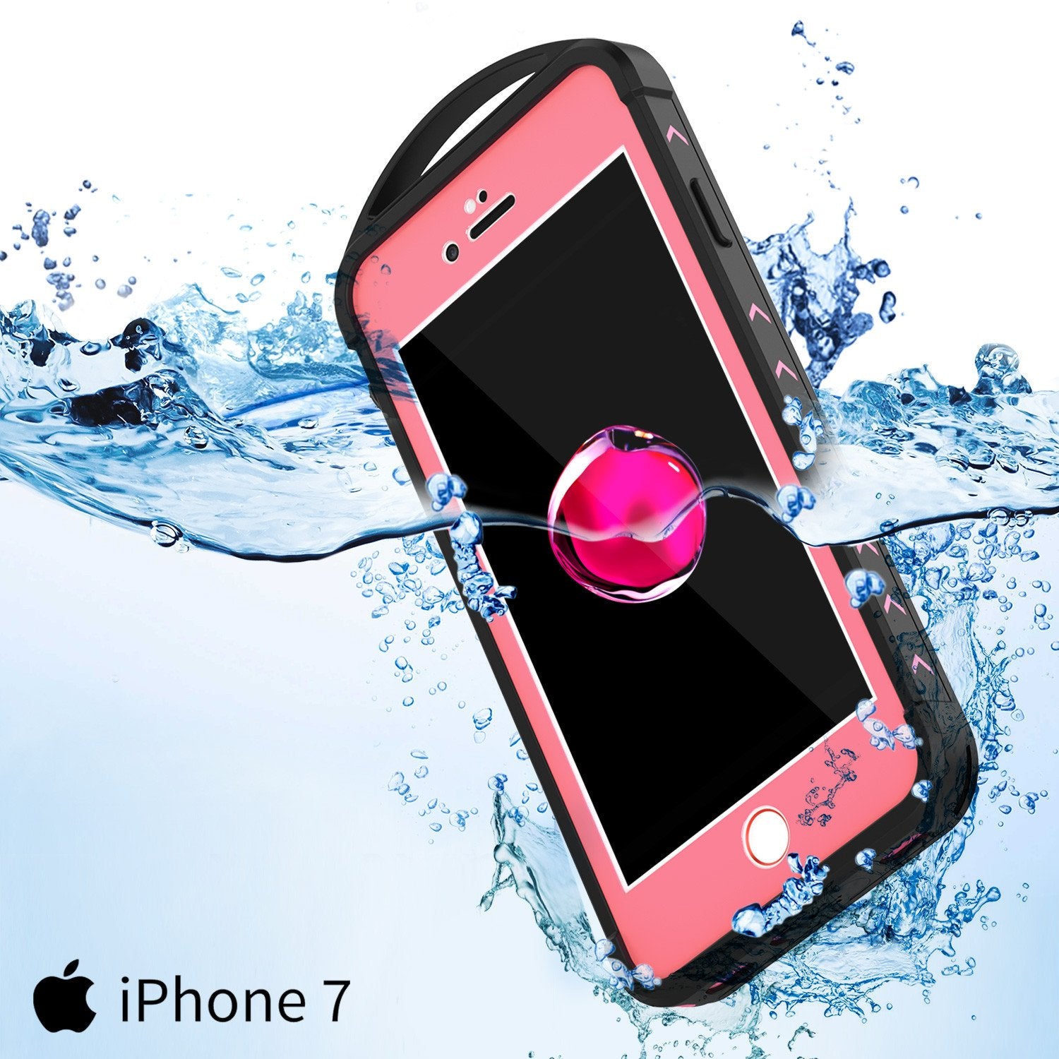 iPhone 7 Waterproof Case, Punkcase ALPINE Series, Pink | Heavy Duty Armor Cover