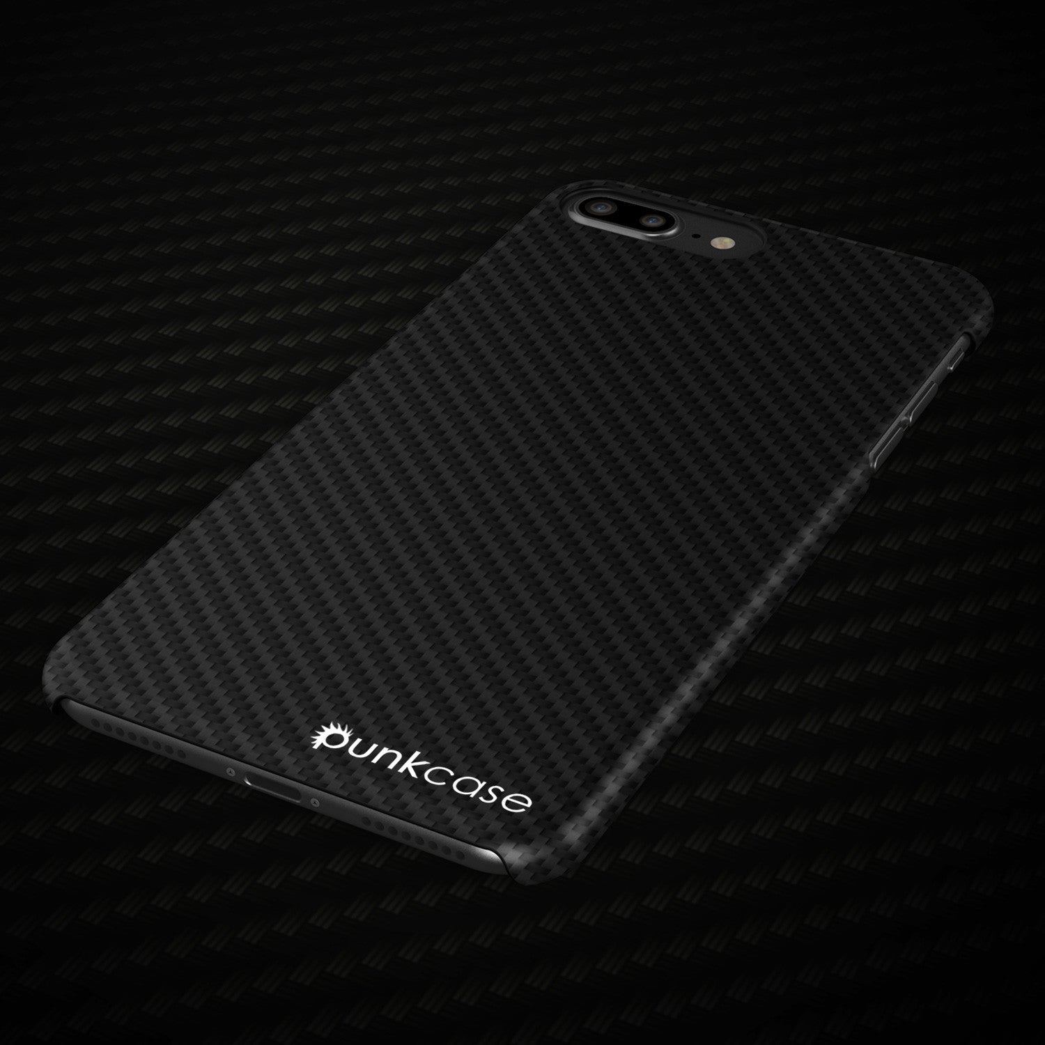 iPhone 7 Plus Case - Punkcase CarbonShield Jet Black