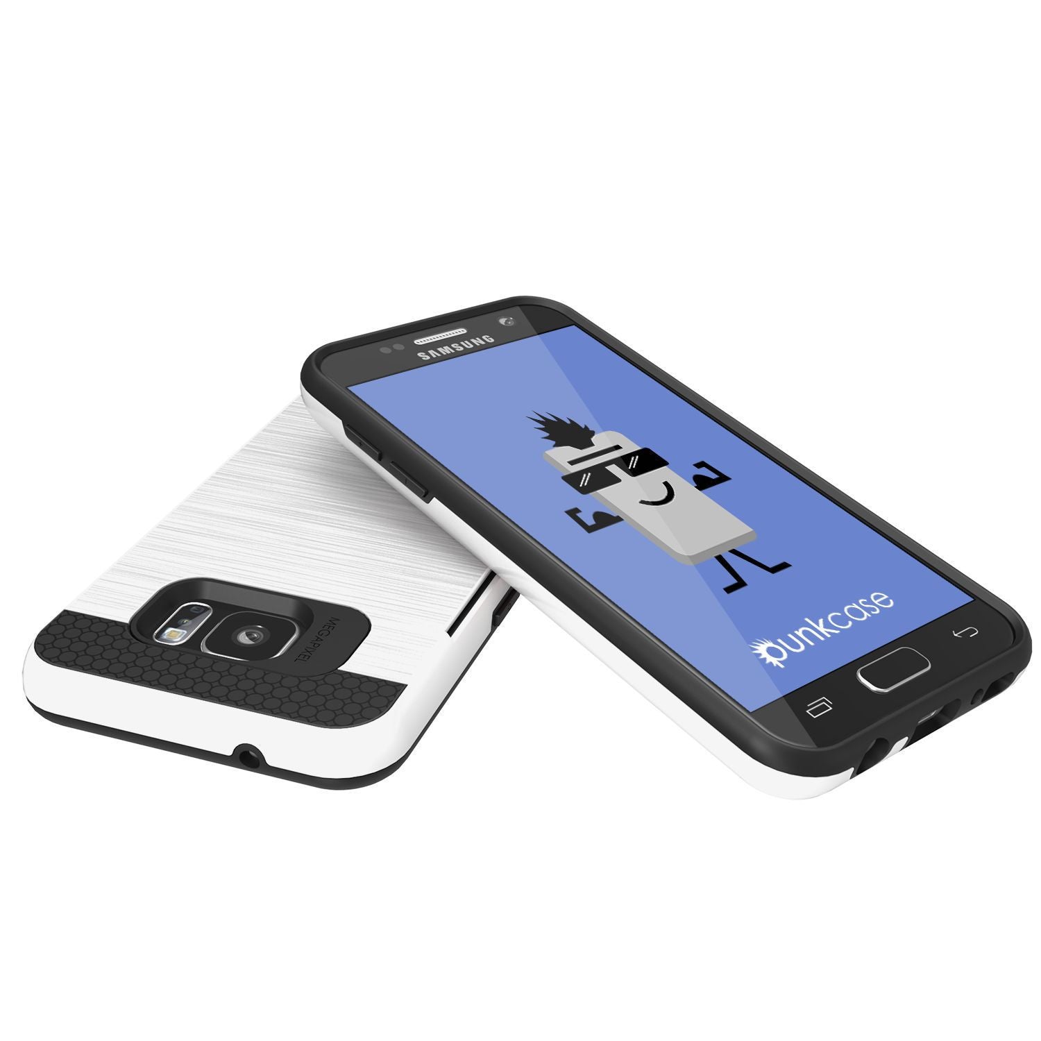 PUNKCASE - Slot Series Slim Armor Soft Case for Samsung S7 Edge | White