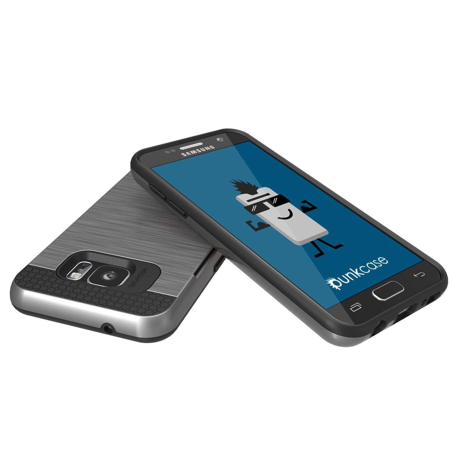 PUNKCASE - Slot Series Slim Armor Soft Case for Samsung S7 Edge | Grey