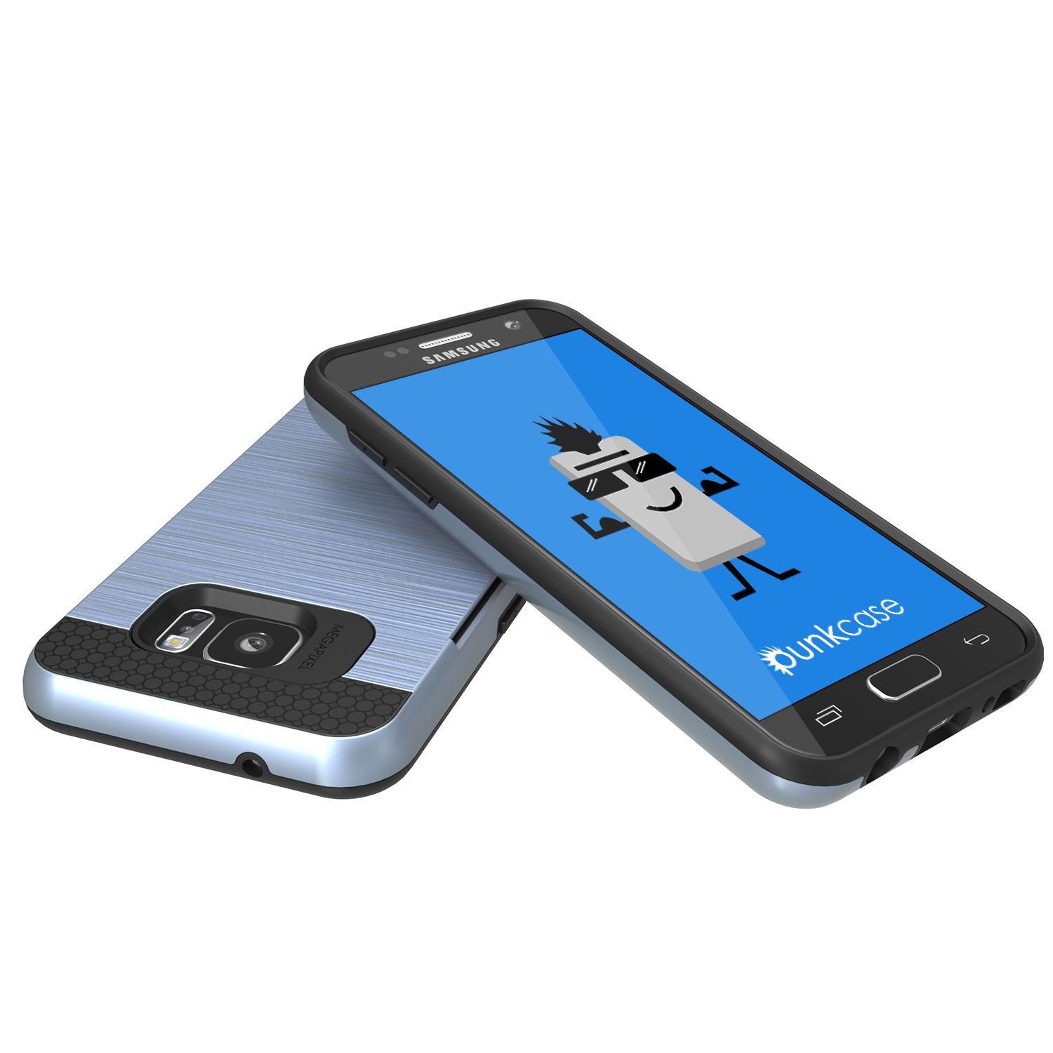 PUNKCASE - Slot Series Slim Armor Soft Case for Samsung S7 Edge | Navy