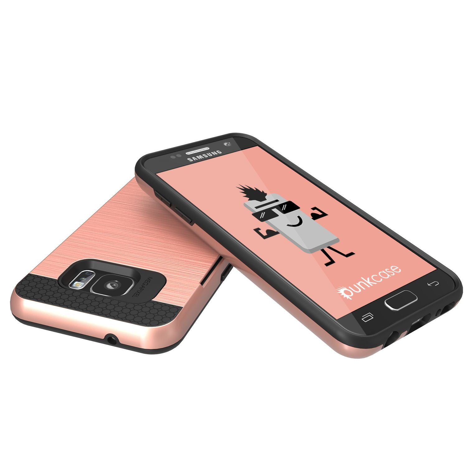 PUNKCASE - Slot Series Slim Armor Soft Case for Samsung S7 Edge | Rose