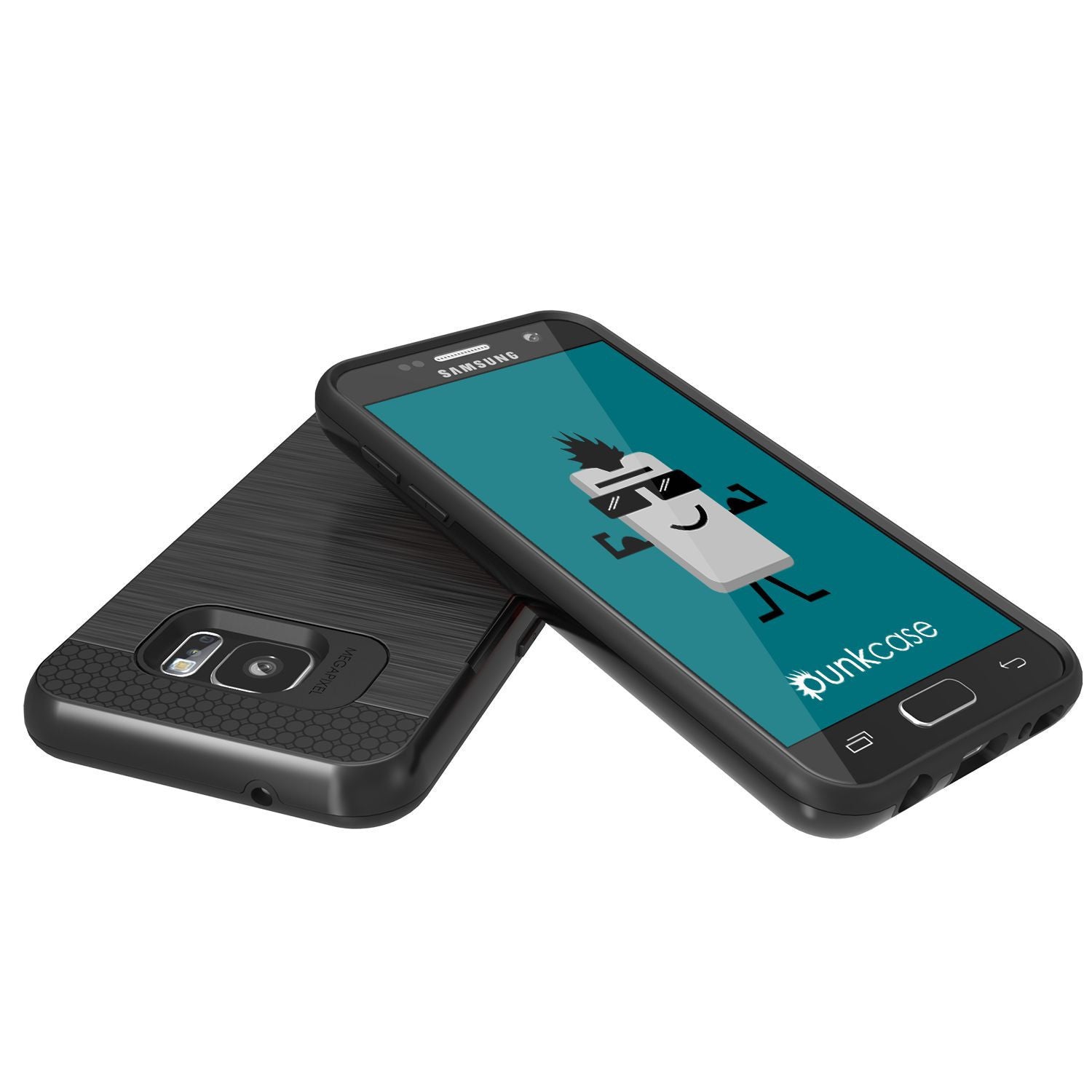 PUNKCASE - Slot Series Slim Armor Soft Case for Samsung S7 Edge | Black