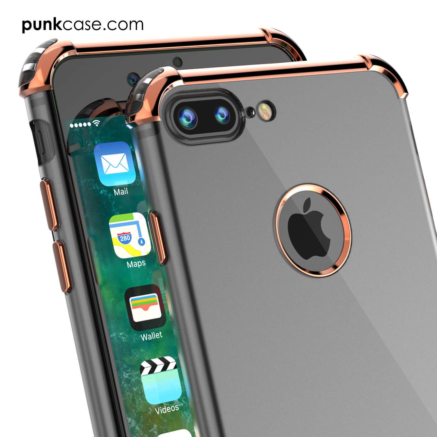 iPhone 8 PLUS Case, Punkcase BLAZE RoseGold Series Protective Cover W/ PunkShield Screen Protector