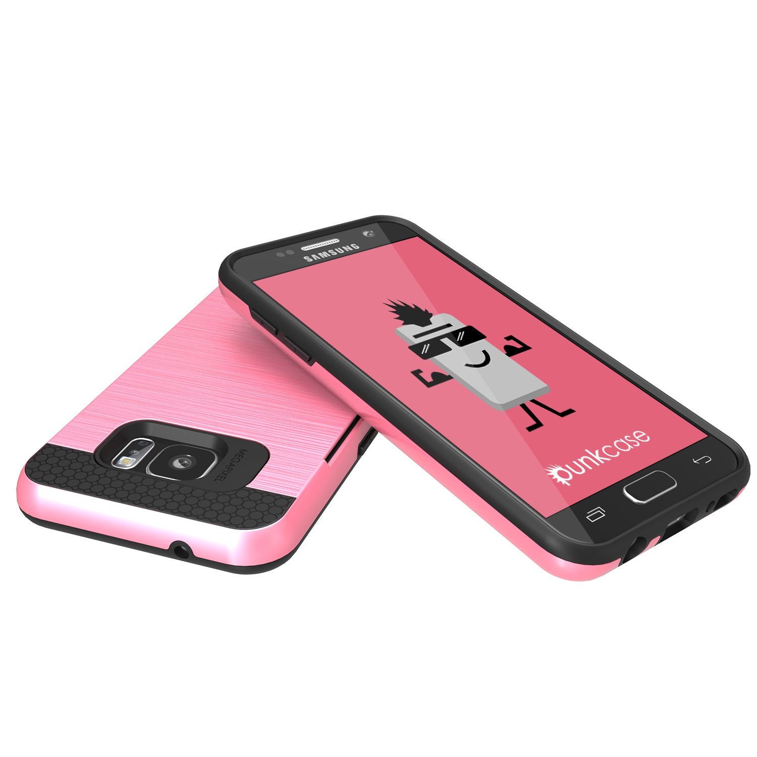 PUNKCASE - Slot Series Slim Armor Soft Case for Samsung S7 Edge | Pink