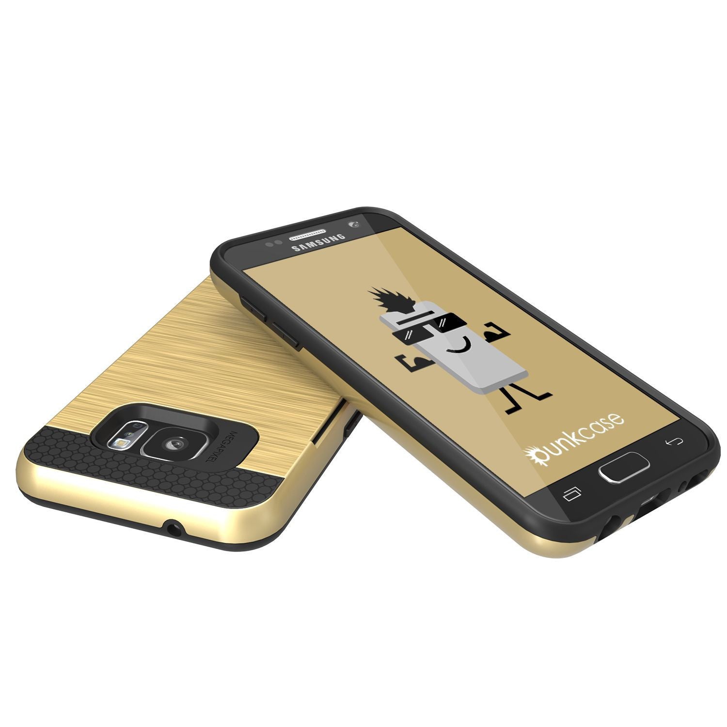 PUNKCASE - Slot Series Slim Armor Soft Case for Samsung S7 Edge | Gold