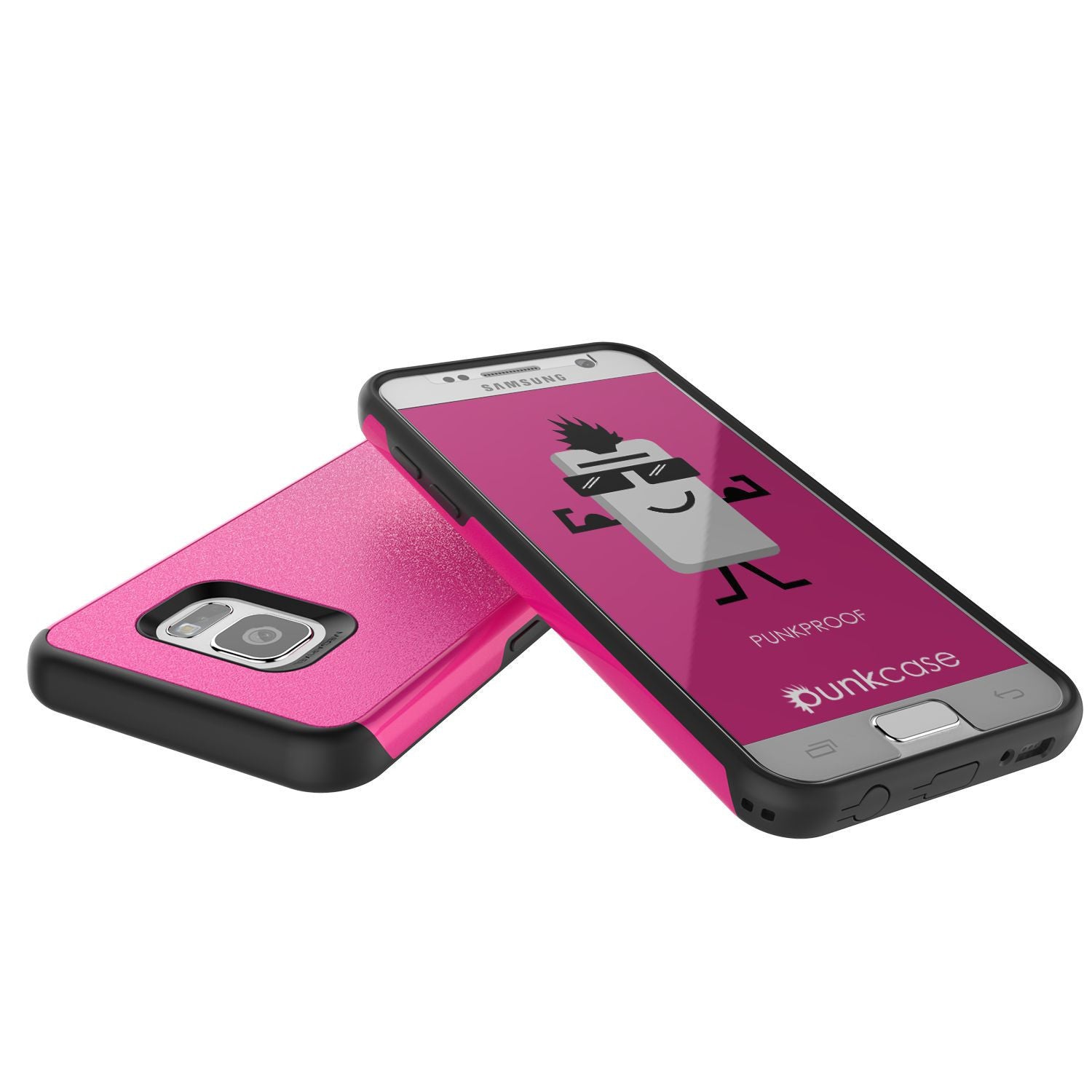 PUNKCASE - Galatic Series Protective Armor Case for Samsung S7 Edge | Pink