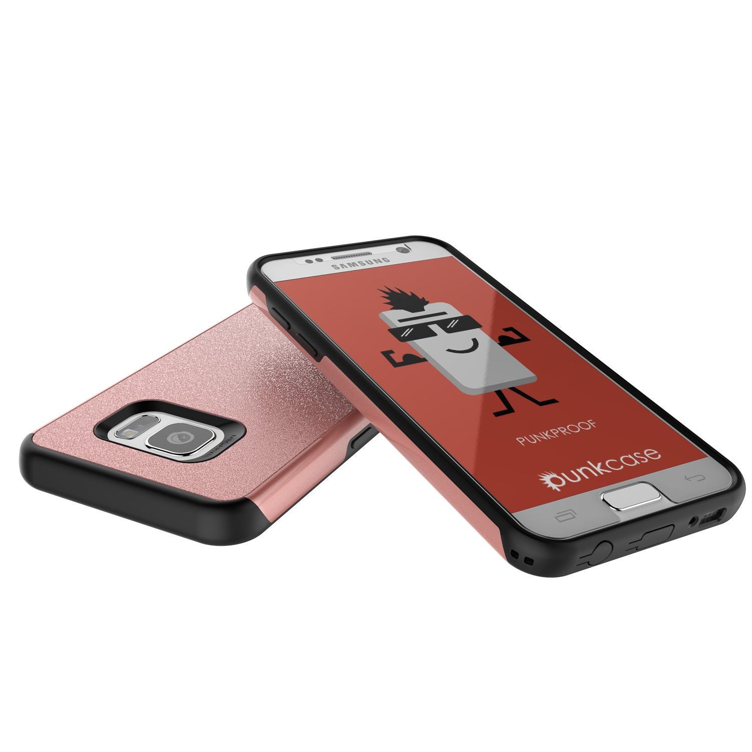 PUNKCASE - Galatic Series Protective Armor Case for Samsung S7 Edge | Rose Gold