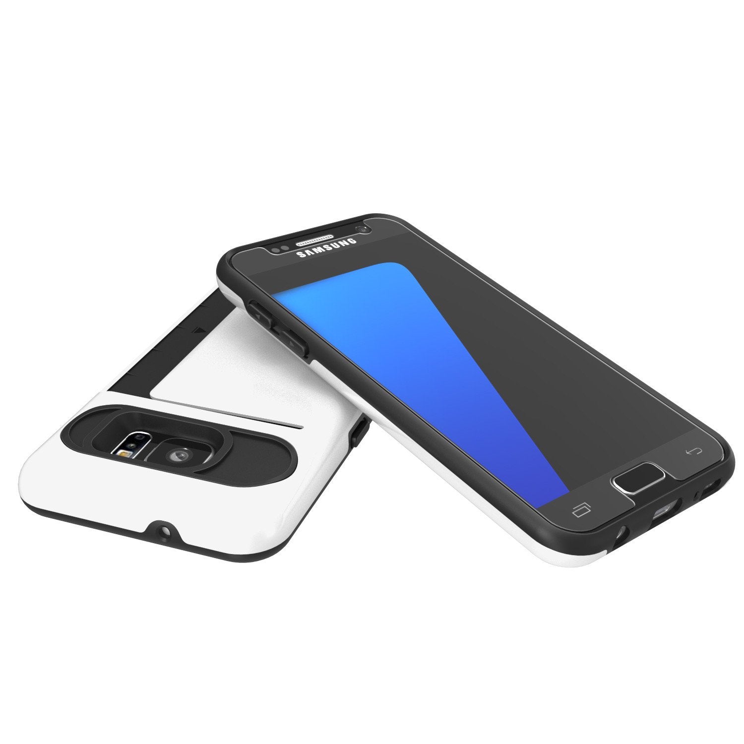 Punkcase Galaxy S7 EDGE Slim Armor Soft Cover | CLUTCH White Series