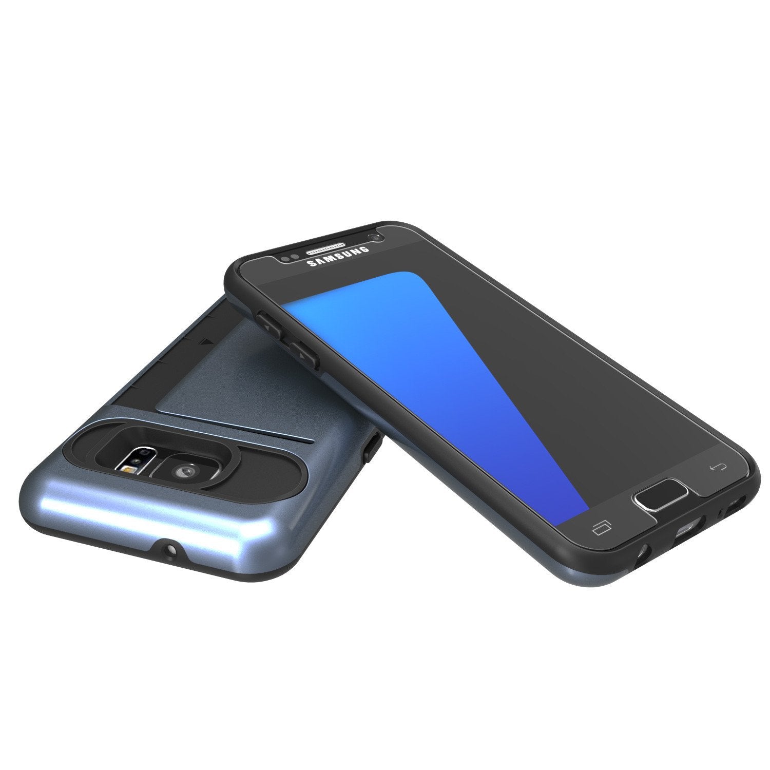 Punkcase Galaxy S7 EDGE Slim Armor Soft Cover | CLUTCH Navy Series