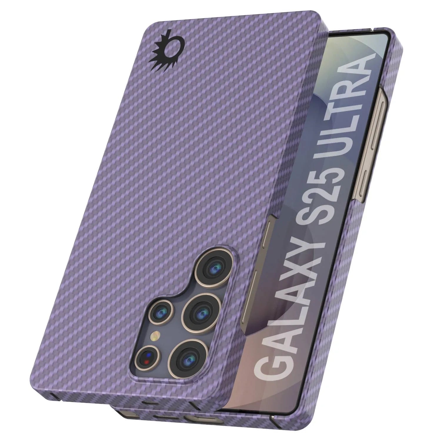 Punkcase Galaxy S25 Ultra Carbon Fiber Case [AramidShield Series] Ultra Slim & Light Kevlar [Lilac]