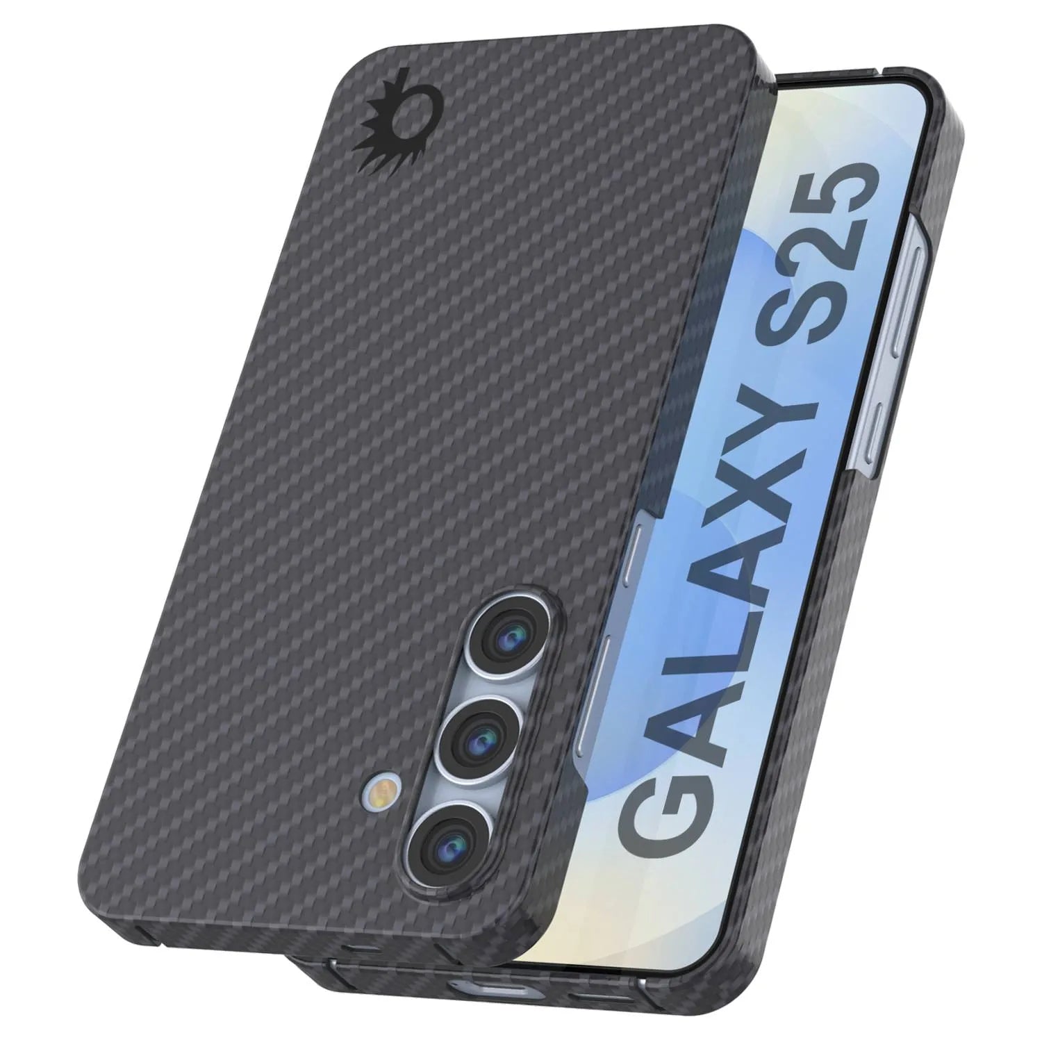 Punkcase Galaxy S25 Carbon Fiber Case [AramidShield Series] Ultra Slim & Light Kevlar [Black]