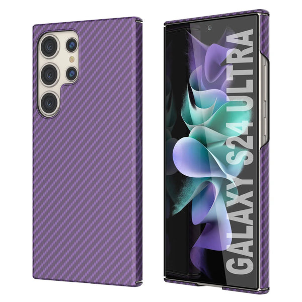 Galaxy S24 Ultra Case, Punkcase CarbonShield, Heavy Duty & Ultra Thin Cover [shockproof][non slip] [Purple]