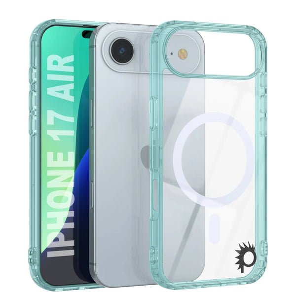 Punkcase iPhone 17 Air Magnetic Wireless Charging Case [ClearMag Series][Teal]