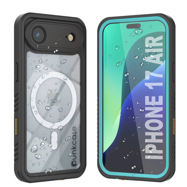 iPhone 17 Air Waterproof Case, Punkcase [Extreme Series] Armor Cover W/ Built In Screen Protector [Teal]