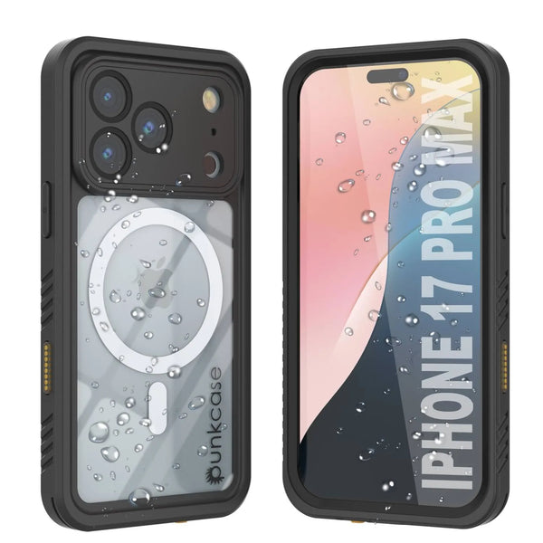 iPhone 17 Pro Max Waterproof Case, Punkcase [Extreme Series] Armor Cover W/ Built In Screen Protector [Black]