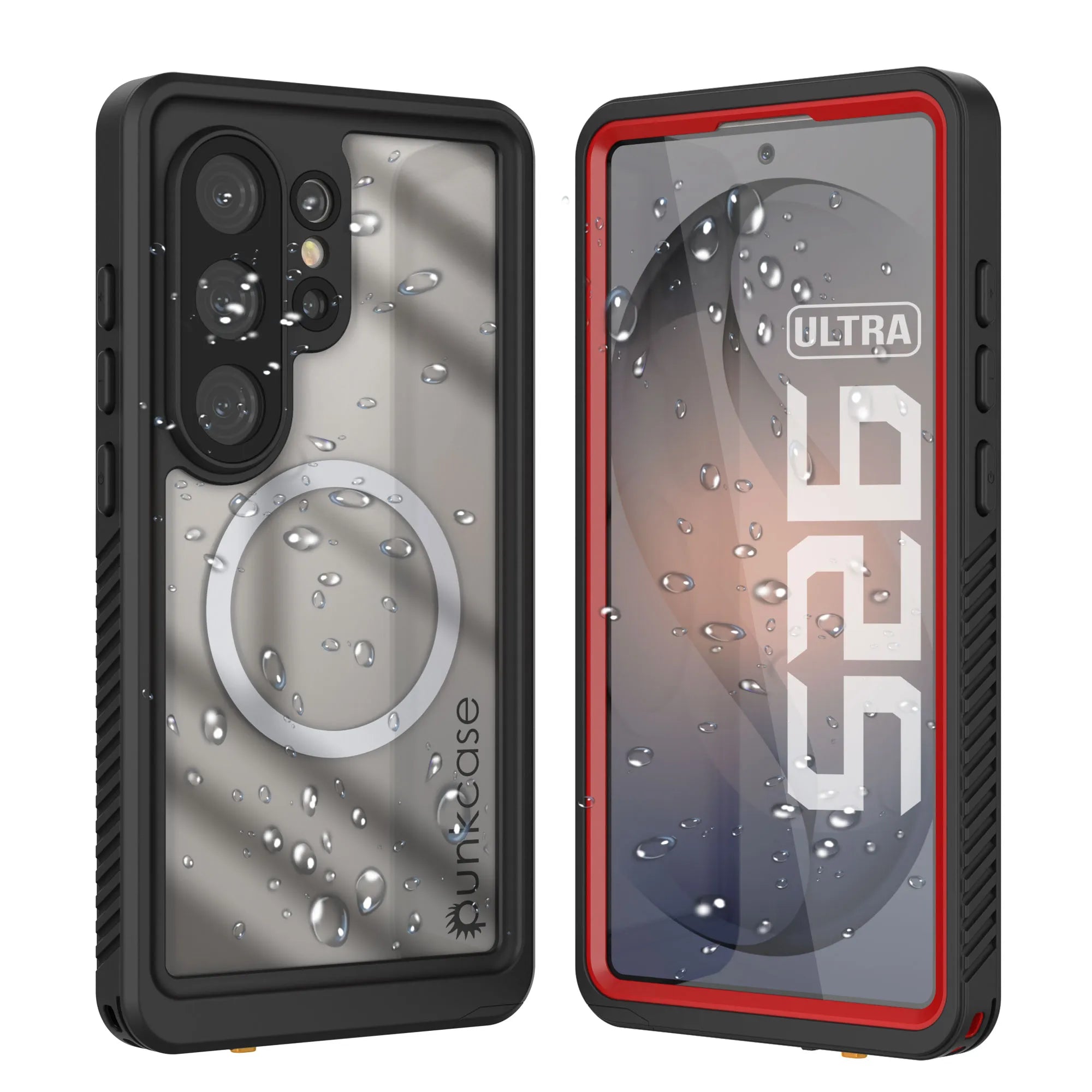 Galaxy S26 Ultra Waterproof Case, Punkcase [Extreme Mag Series] Armor Cover W/ Built In Screen Protector [Red]