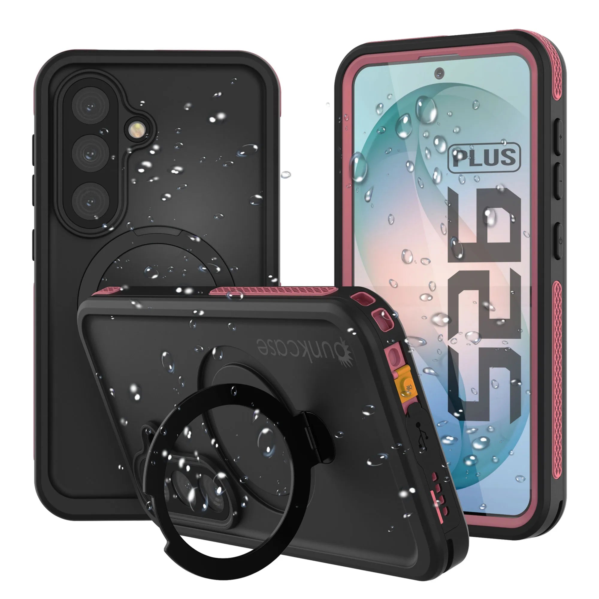 Galaxy S26 Plus Waterproof Case [Kickstud 2.0 Series] Protective IP68 Cover W/Screen Protector & Kickstand [Pink]