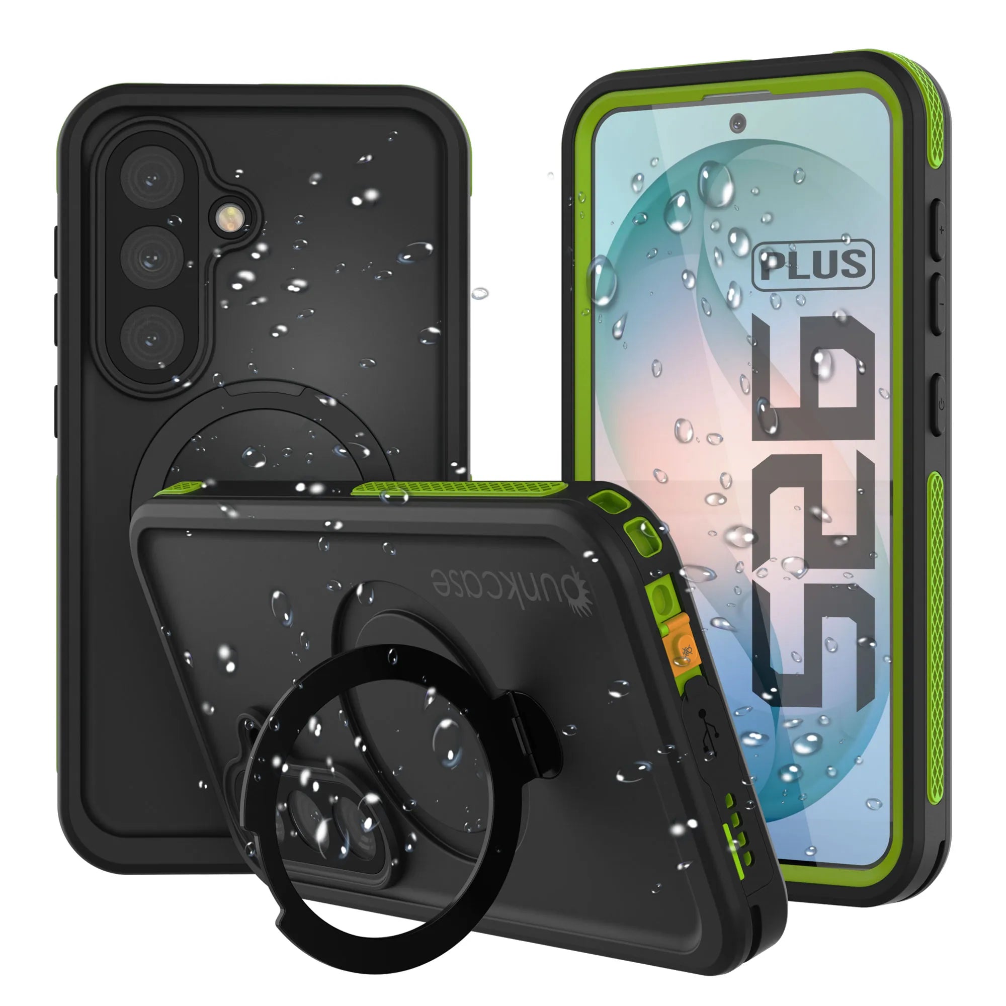 Galaxy S26 Plus Waterproof Case [Kickstud 2.0 Series] Protective IP68 Cover W/Screen Protector & Kickstand [Green]