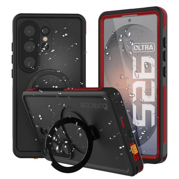 Galaxy S26 Ultra Waterproof Case [Kickstud 2.0 Series] Protective IP68 Cover W/Screen Protector & Kickstand [Red]