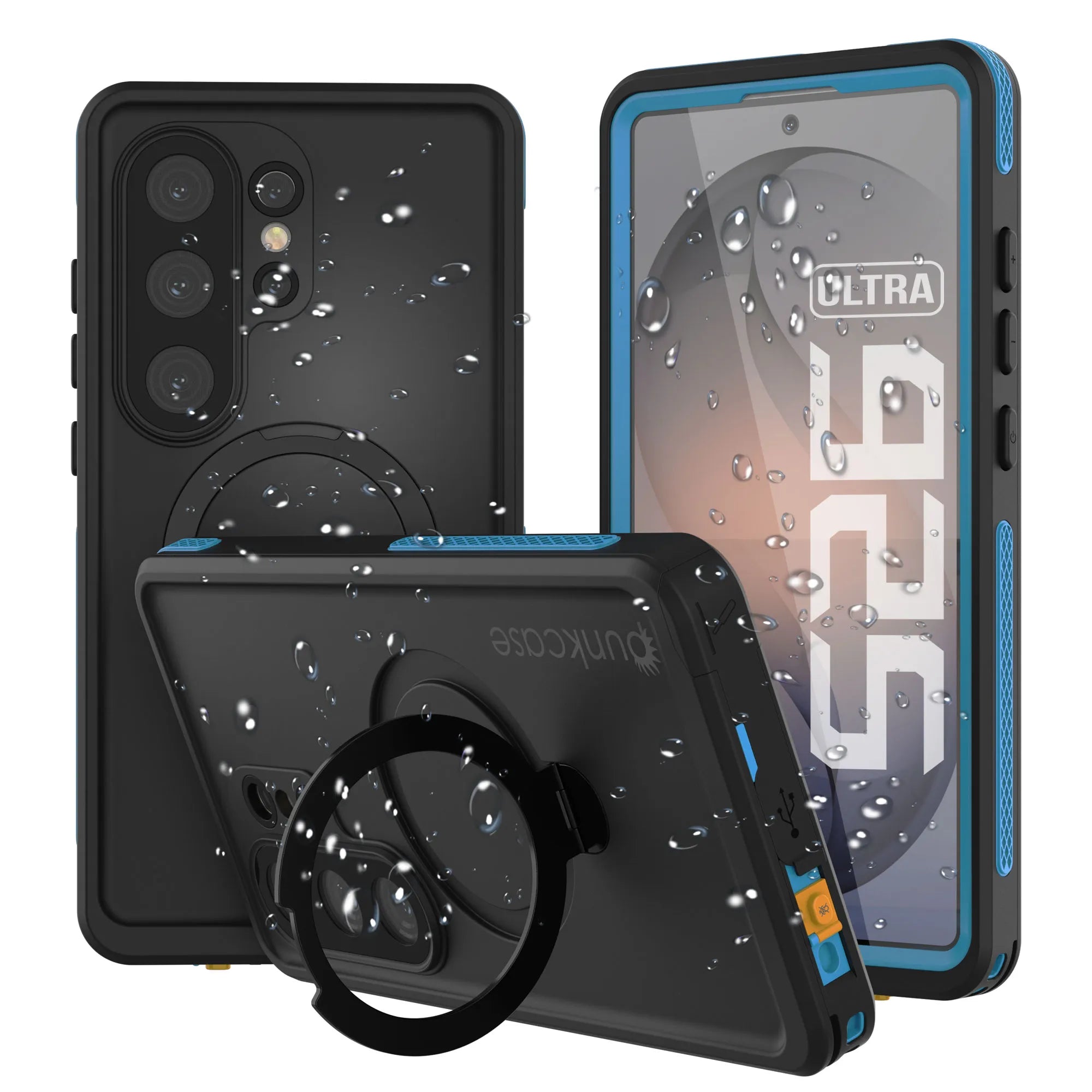 Galaxy S26 Ultra Waterproof Case [Kickstud 2.0 Series] Protective IP68 Cover W/Screen Protector & Kickstand [Blue]