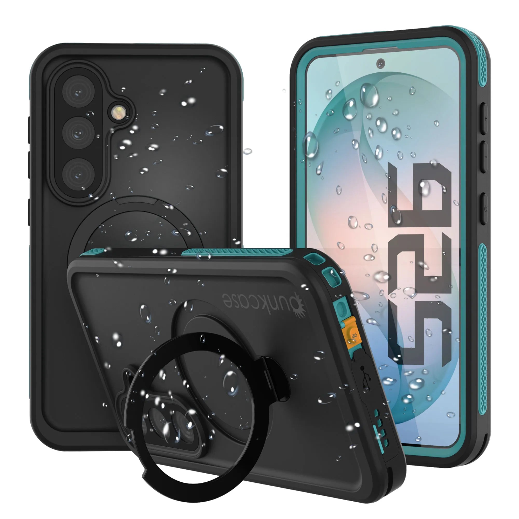 Galaxy S26 Waterproof Case [Kickstud 2.0 Series] Protective IP68 Cover W/Screen Protector & Kickstand [Teal]