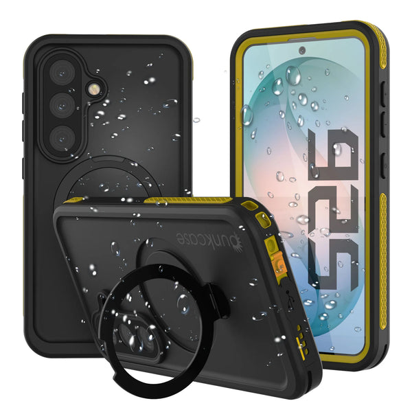 Galaxy S26 Waterproof Case [Kickstud 2.0 Series] Protective IP68 Cover W/Screen Protector & Kickstand [Yellow]
