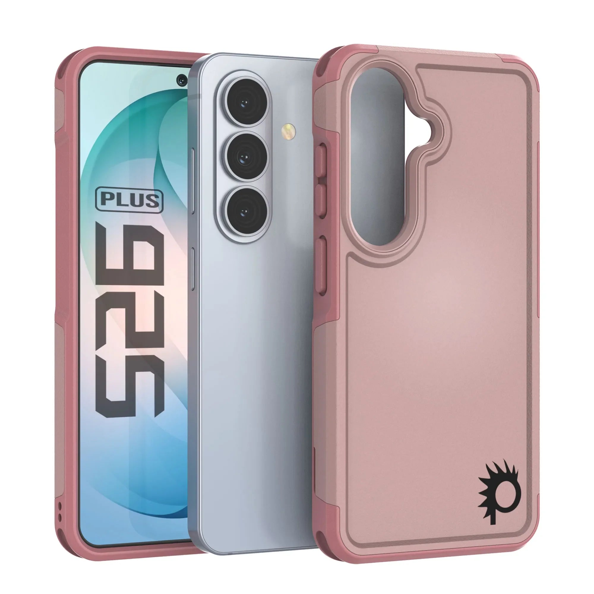 PunkCase Galaxy S26+ Plus Case, [Spartan 2.0 Series] Clear Rugged Heavy Duty Cover [Pink]
