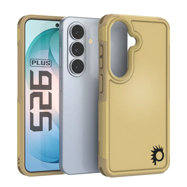 PunkCase Galaxy S26+ Plus Case, [Spartan 2.0 Series] Clear Rugged Heavy Duty Cover [Yellow]