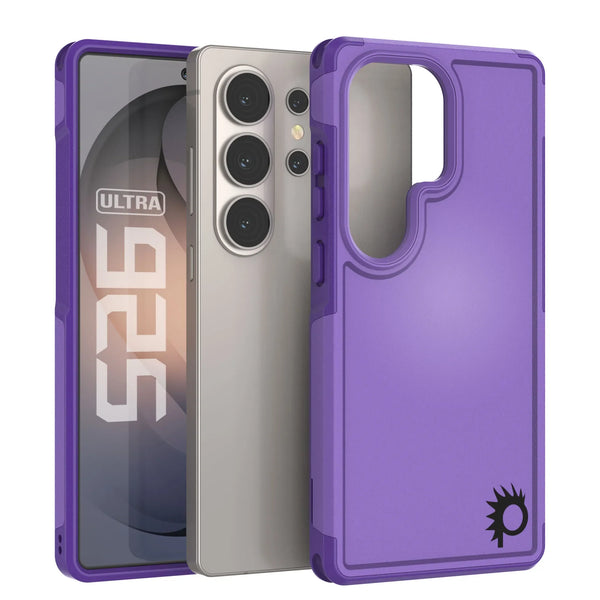 PunkCase Galaxy S26 Ultra Case, [Spartan 2.0 Series] Clear Rugged Heavy Duty Cover [Purple]