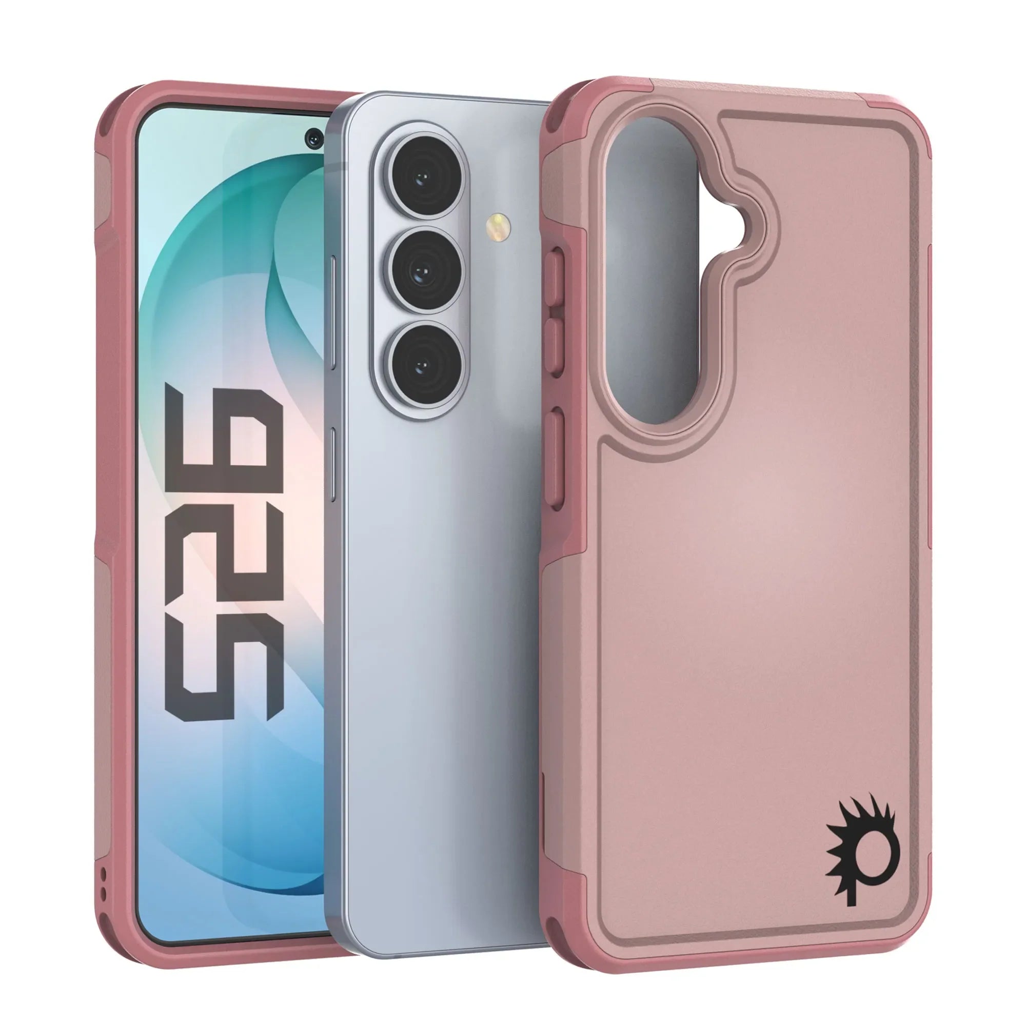 PunkCase Galaxy S26 Case, [Spartan 2.0 Series] Clear Rugged Heavy Duty Cover [Pink]