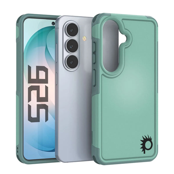 PunkCase Galaxy S26 Case, [Spartan 2.0 Series] Clear Rugged Heavy Duty Cover [Teal]