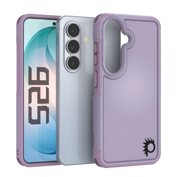 PunkCase Galaxy S26 Case, [Spartan 2.0 Series] Clear Rugged Heavy Duty Cover [Lilac]